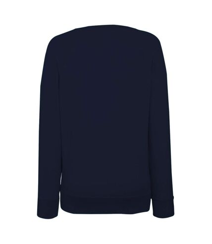 Fruit OF The Loom Ladies Fitted Lightweight Raglan Sweatshirt (240 GSM) (Deep Navy) - UTBC2656