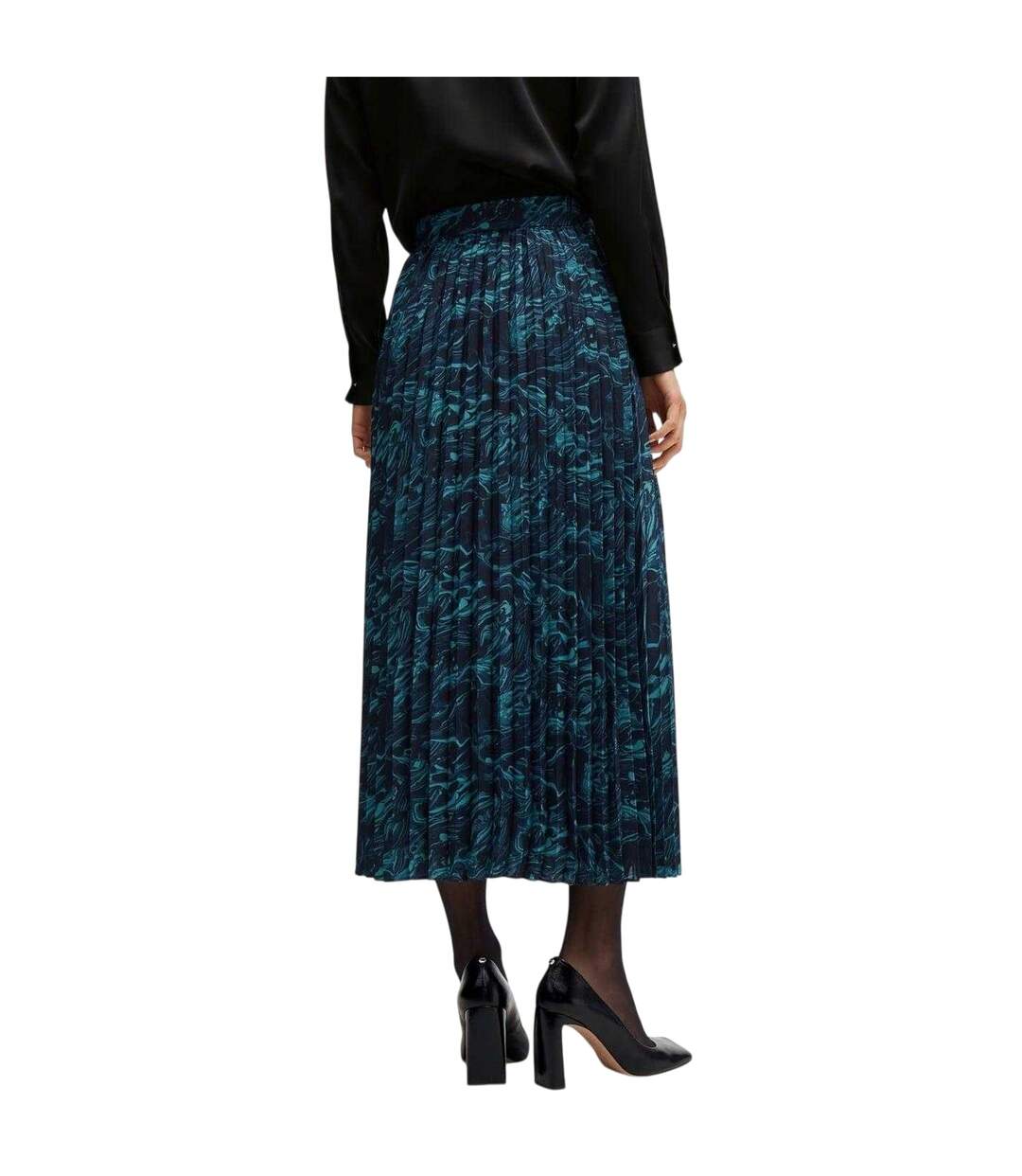 Jupe Mi-longue Motif/style Marbré Femme Marron Hugo Boss-3