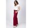 Pantalon uni en coton mélangé SHERINE framboise Coton Du Monde-3