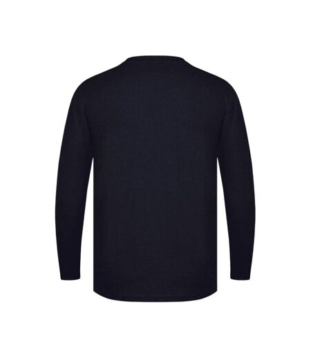 T-shirt Manches Longues Motif/style Quadrillage Homme Noir Fabric