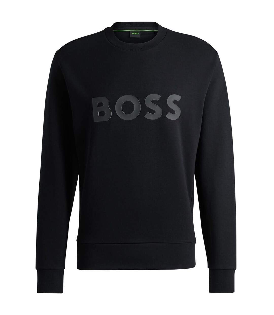 Mens Wordmark Crew Neck Sweatshirt Black Boss-2