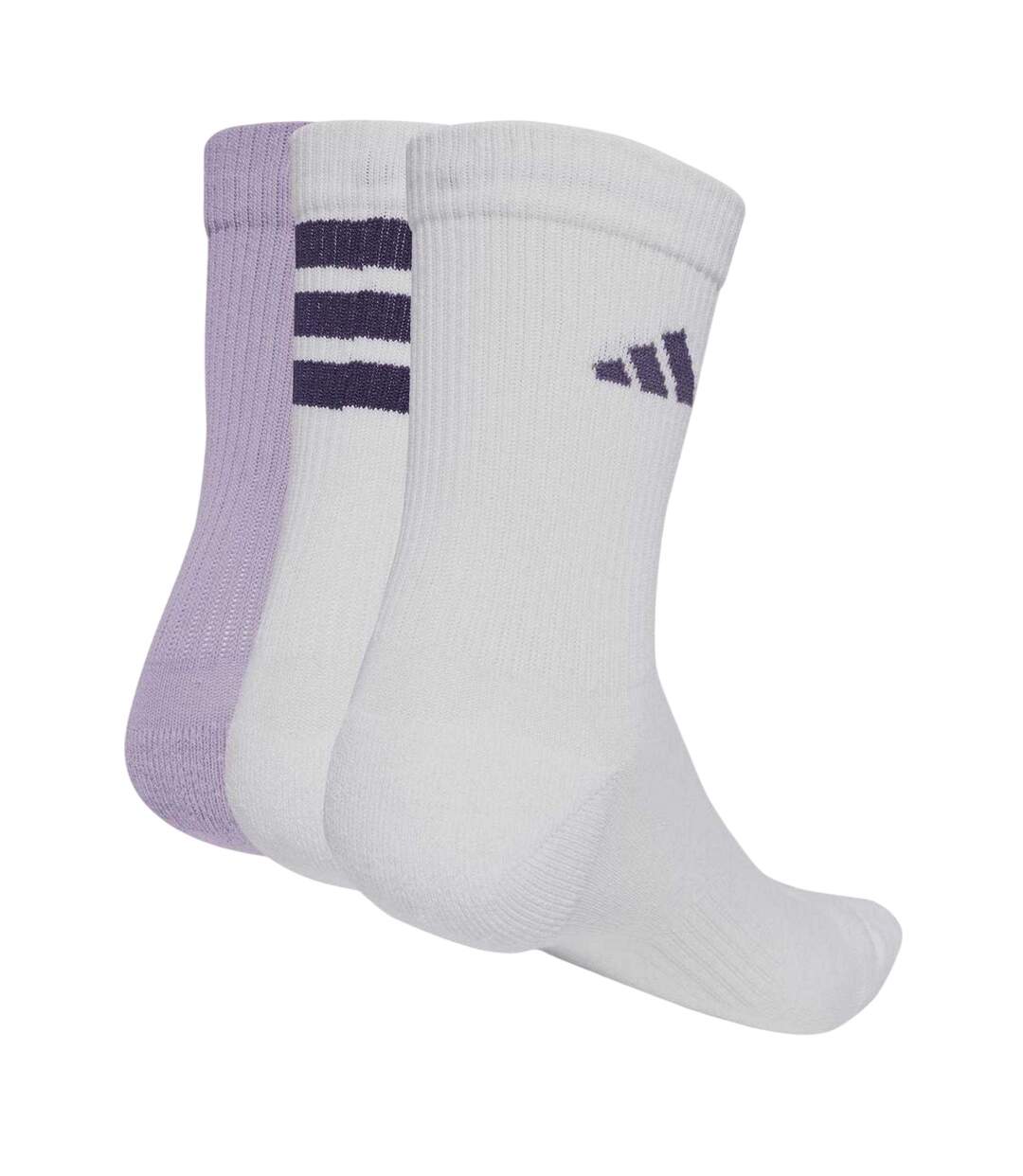 Lot De 3  Chaussettes De Sport Motif/style Logo Adulte Blanc Adidas-2