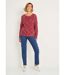 Pull chaud col rond maille fantaisie perlée-3