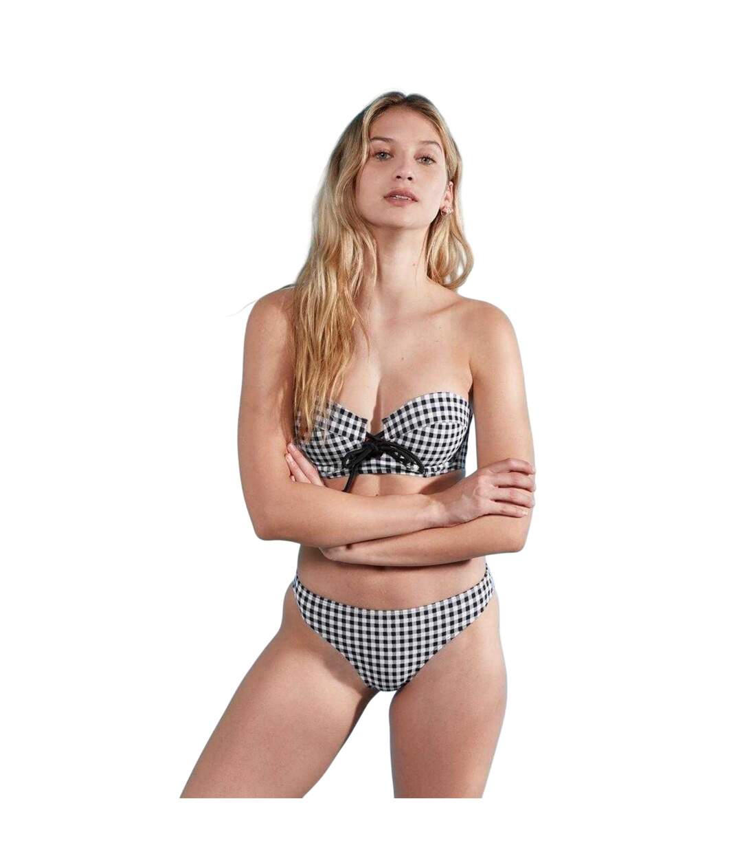Bas De Maillot De Bain Motif/style À Carreaux Canterton Classic Femme Noir Blanc Jack Wills-2