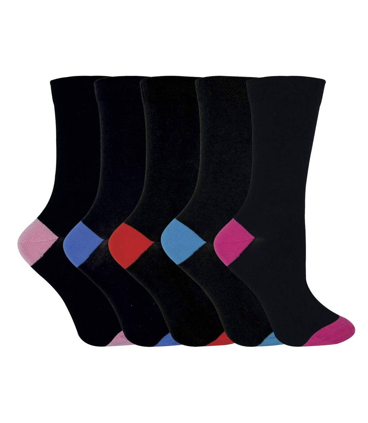 Womens soft top cotton rich socks in a multipack