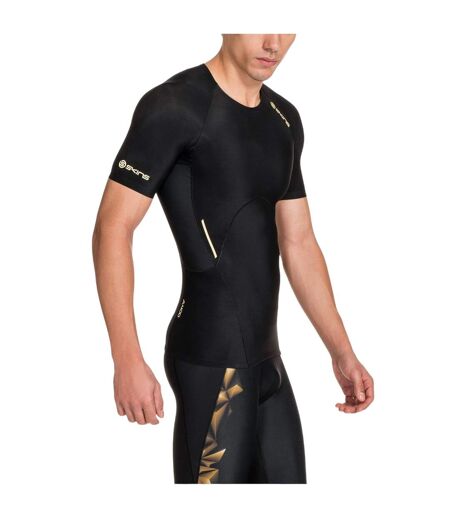 Mens A400 Performance Training Compression Shirt Black Skins