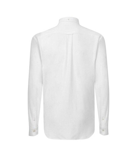Mens Pique Regular Long-sleeved Shirt White Gant
