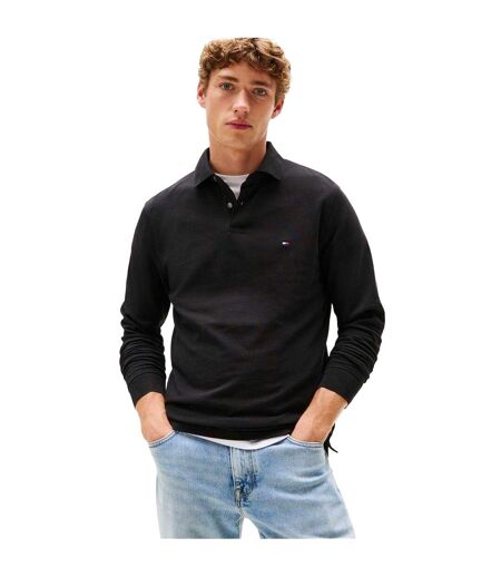Polo Manches Longues Motif/style Logo Homme Noir Tommy Hilfiger