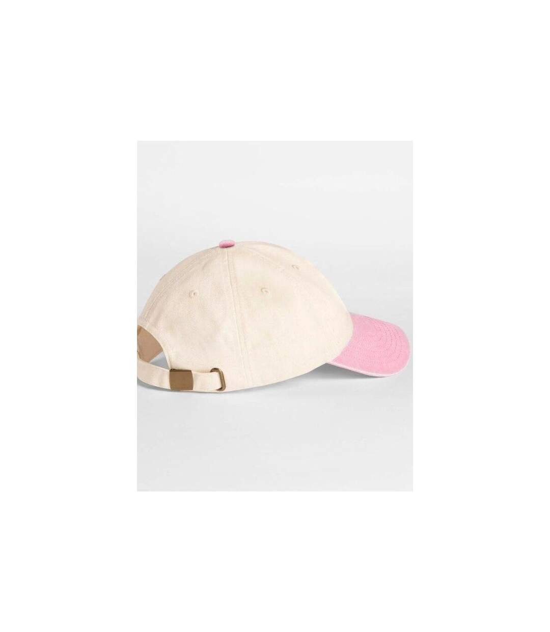 Casquette De Baseball Motif/style Rétro Adulte Blanc Cassé Rose Beechfield-4