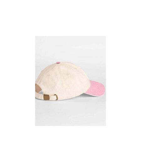 Casquette De Baseball Motif/style Rétro Adulte Blanc Cassé Rose Beechfield