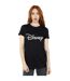 Disney Womens/Ladies Mickey Mouse Logo Head Cotton Boyfriend T-Shirt (Noir) - UTBI37842-2