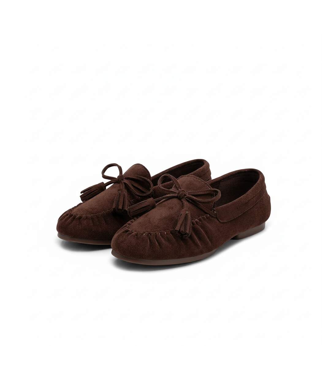 OZABI Mocassins Femme Bobo Chic Nœud Pampilles Daim Synthétique-3