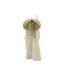 Statuette Déco Samouraï Toku 24cm Blanc & Or-2