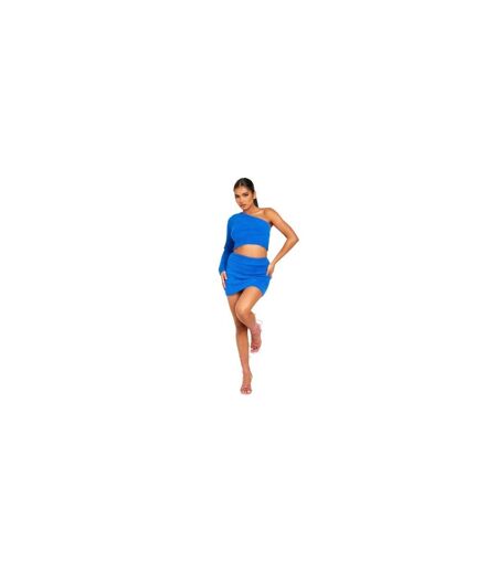 Mini Jupe Femme Bleu Missy Empire