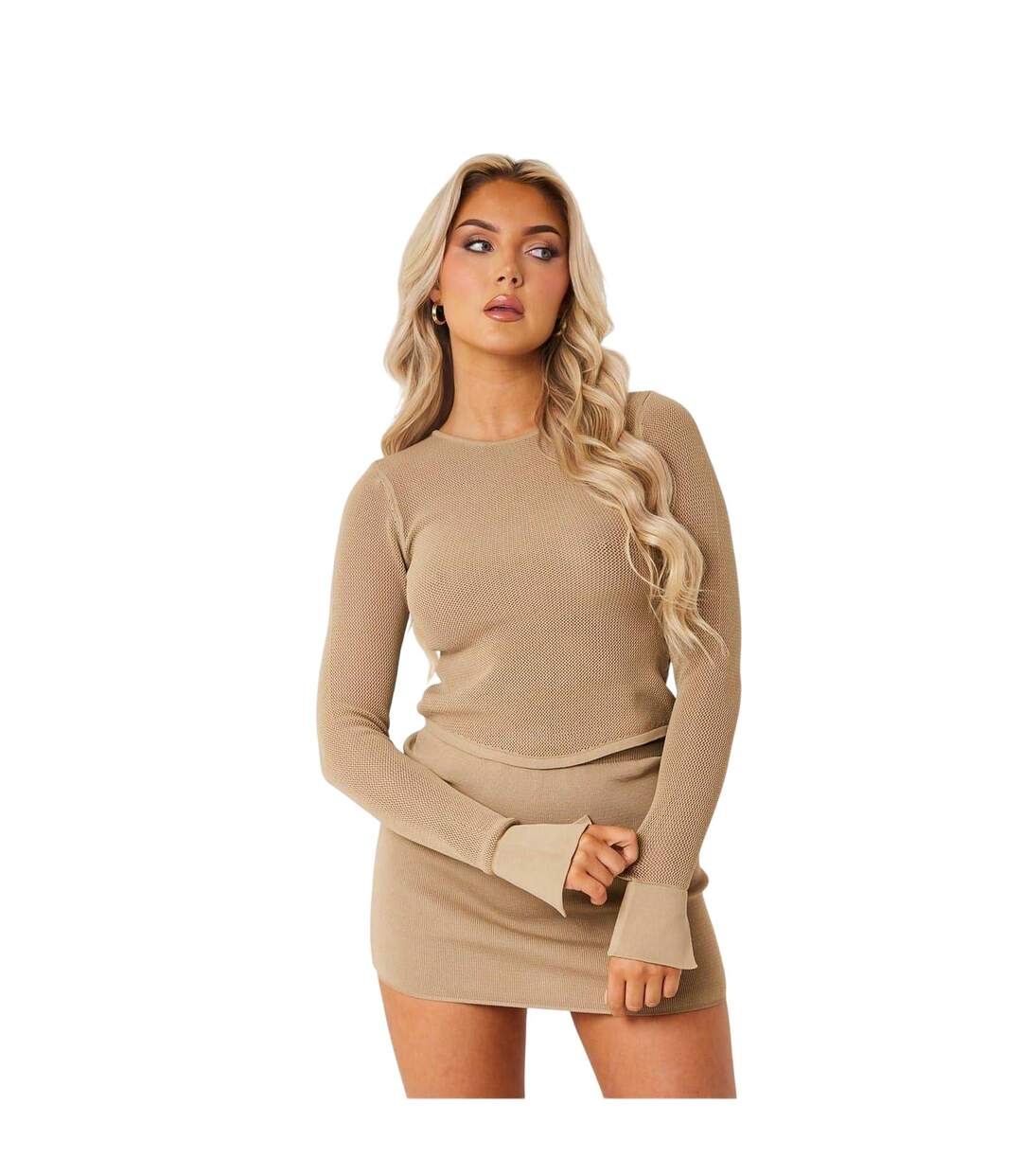 Haut Femme Marron Clair Missy Empire-1