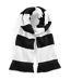 Echarpe Varsity Adulte Taille Unique Noir Blanc Beechfield-1