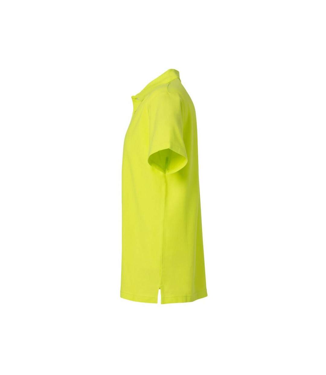 Polo Basic Homme Vert Fluo Clique-3