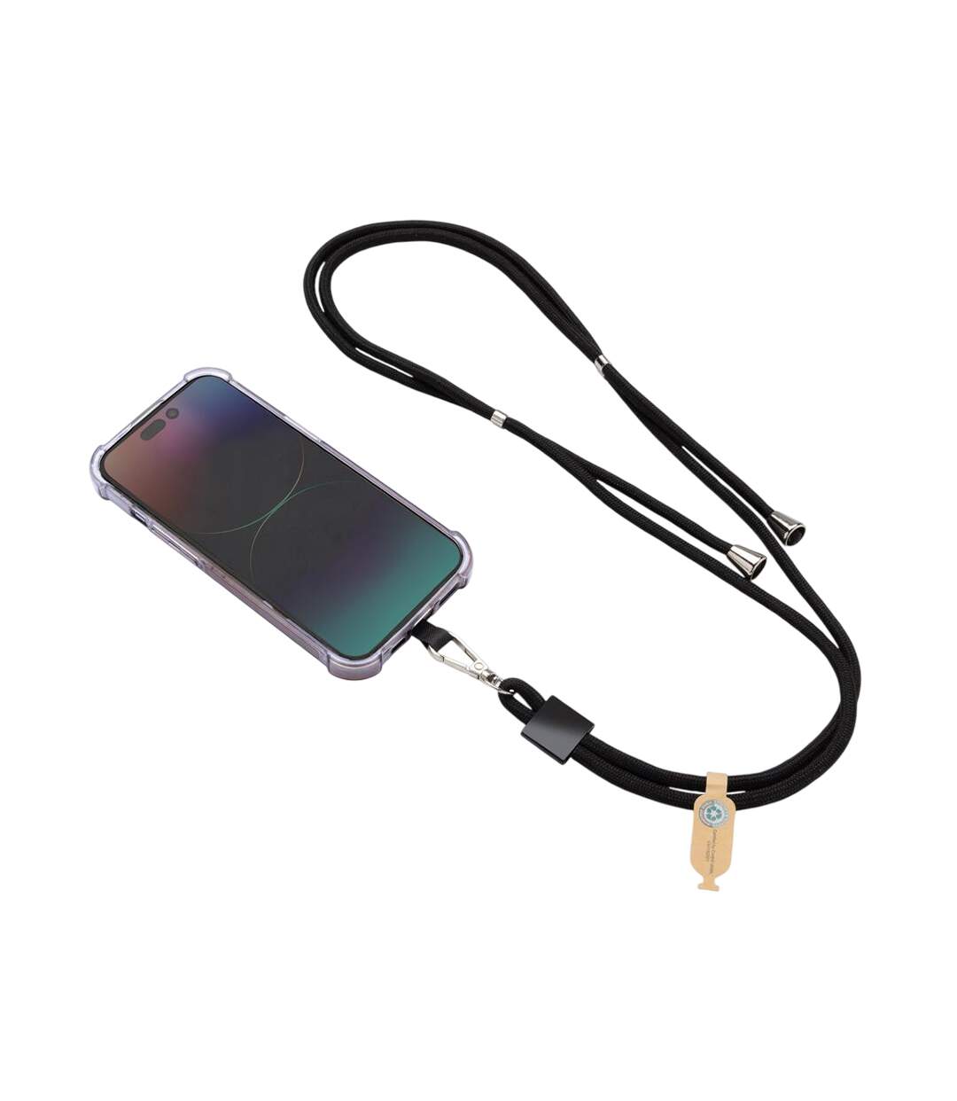 Carryloop Adjustable Recycled Pet Phone Holder Lanyard Black XD Collection-4