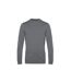 Sweatshirt À Manches Longues Pour Hommes Gris B&C-2