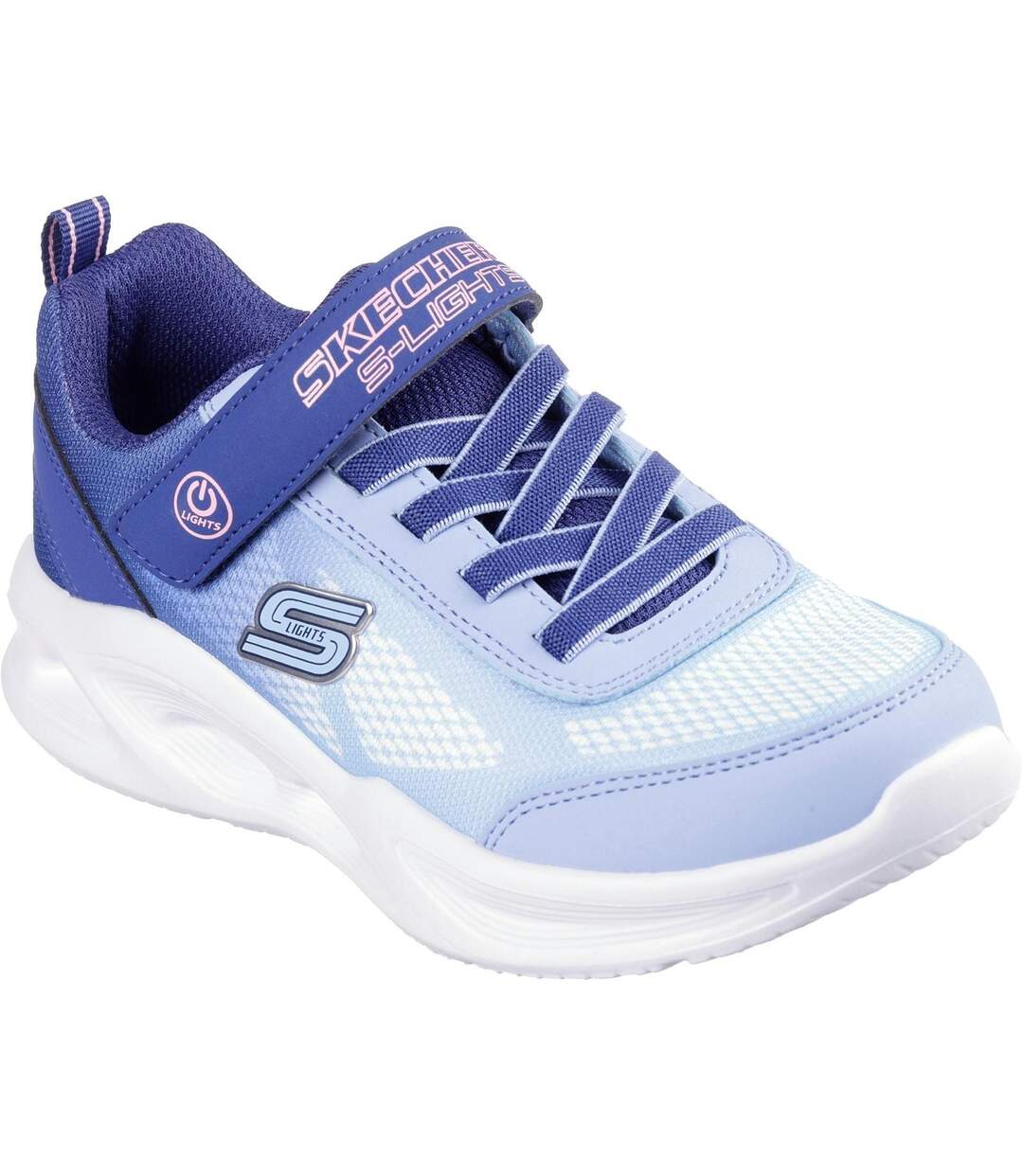 Baskets sola glow deluxe fille bleu marine / bleu clair Skechers-1