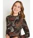 T-shirt court chaud col montant graphique-4
