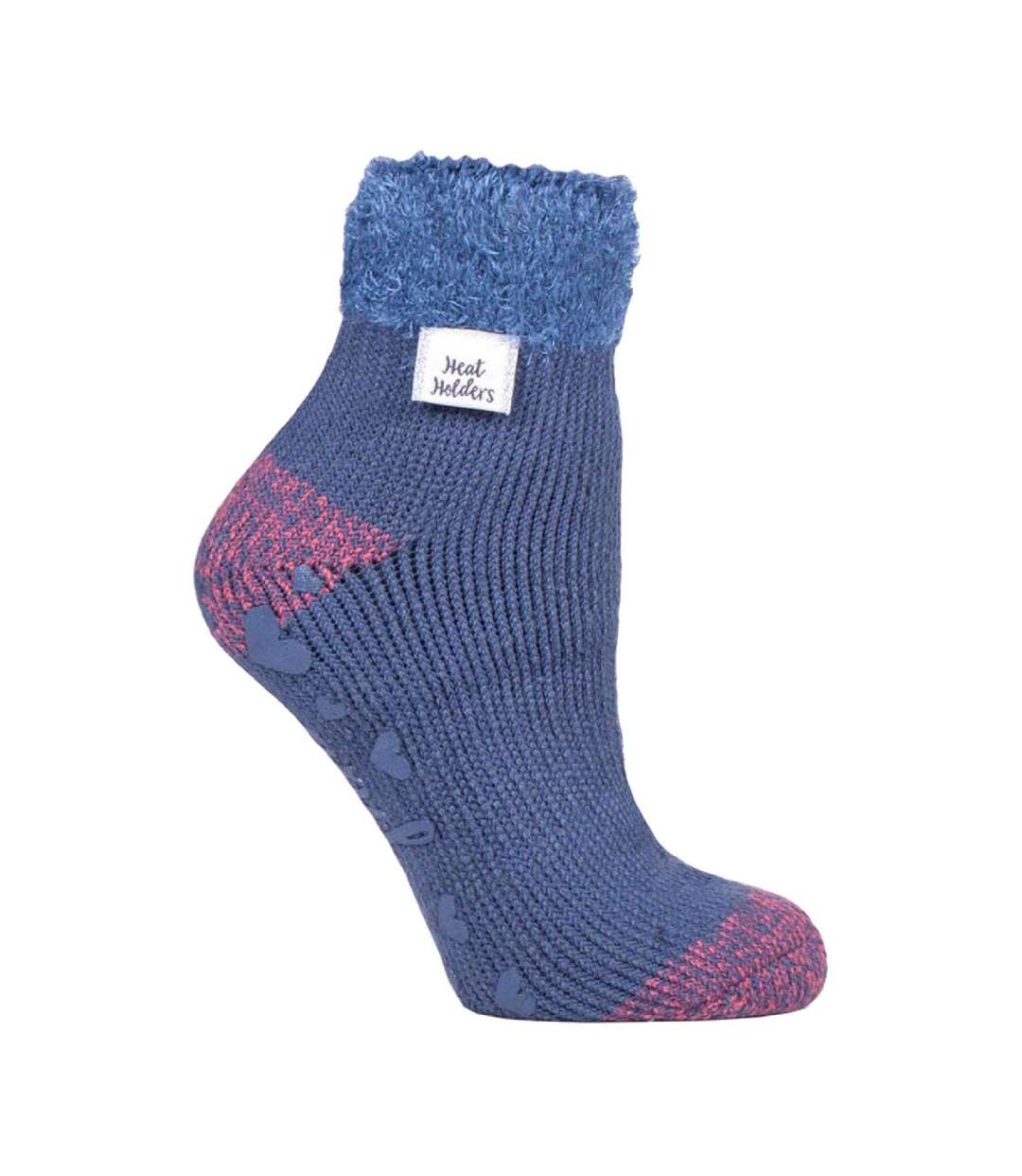 Ladies Non Slip Thermal Low Cut Slipper Bed Socks with Grips-1
