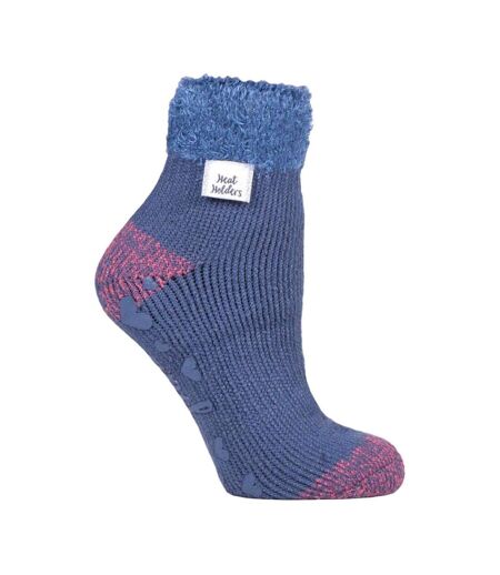 Ladies Non Slip Thermal Low Cut Slipper Bed Socks with Grips