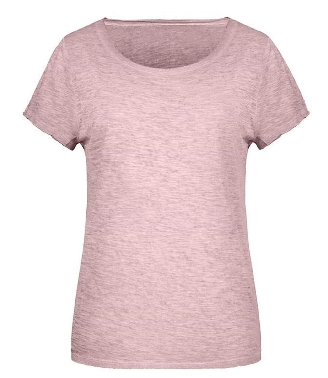 T-shirt bio - Femme - 8015 - rose pastel-1