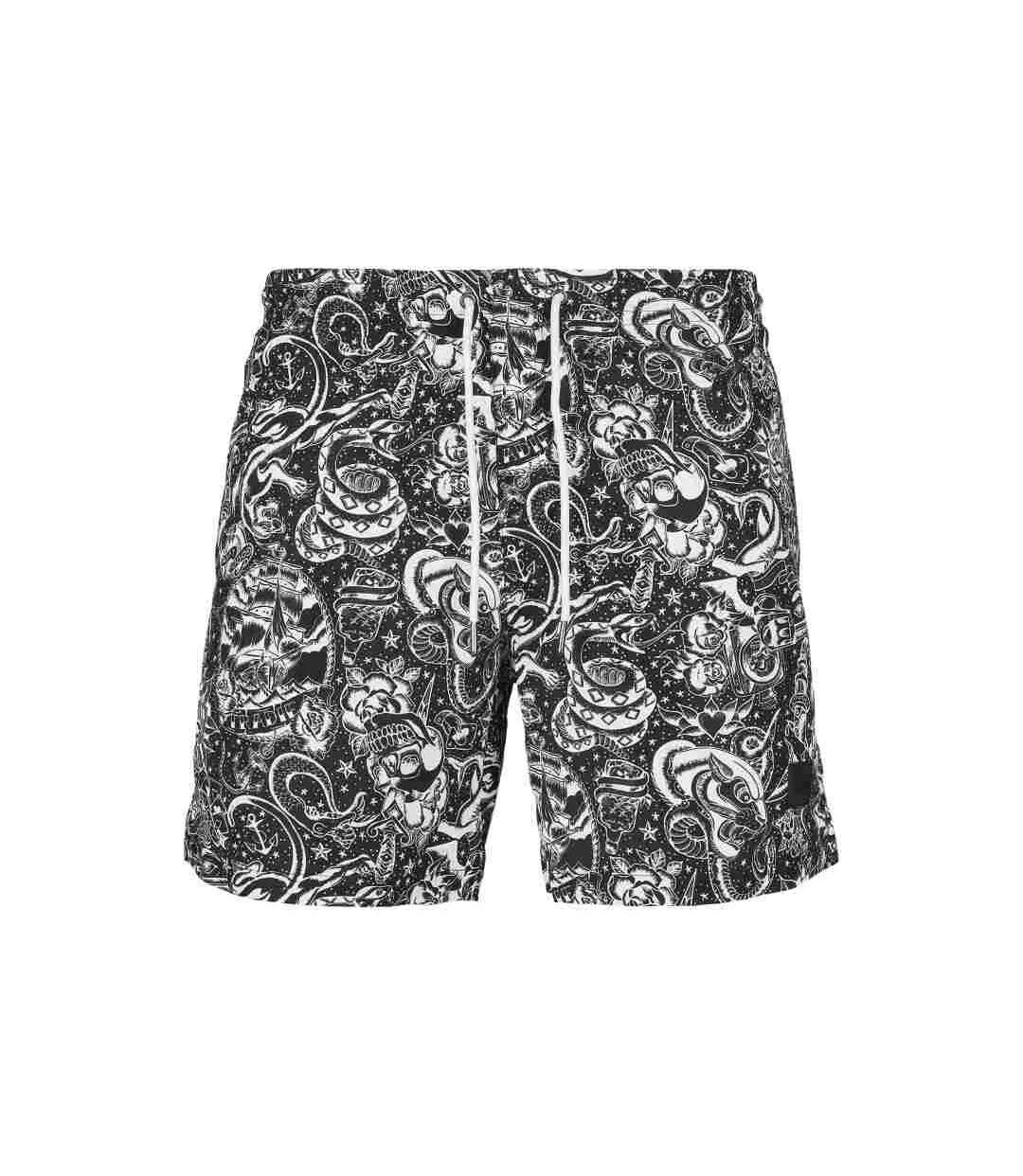 Short De Bain Homme Blanc Noir Urban Classics-1