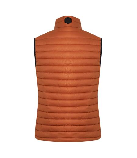 Mens langtree waterproof padded vest dark rust Weird Fish