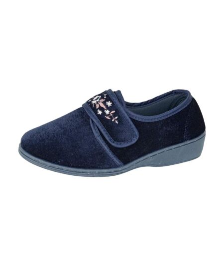 Chaussons Coupe Large Elsie Femme Bleu Marine Sleepers