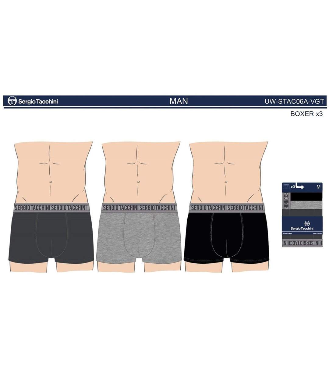 Boxer SERGIO TACCHINI X9 Pack de 9 Boxers 0590-4