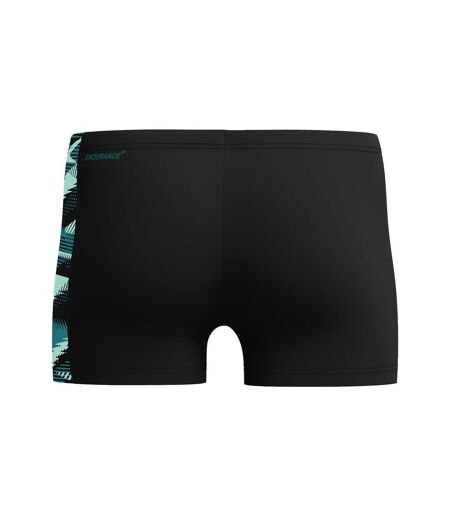 Mens Hyperboom Panel Swim Briefs Black Green Speedo