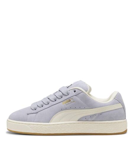 Womens/ladies Xl Leo Leopard Print Suede Trainers Pale Blue Puma
