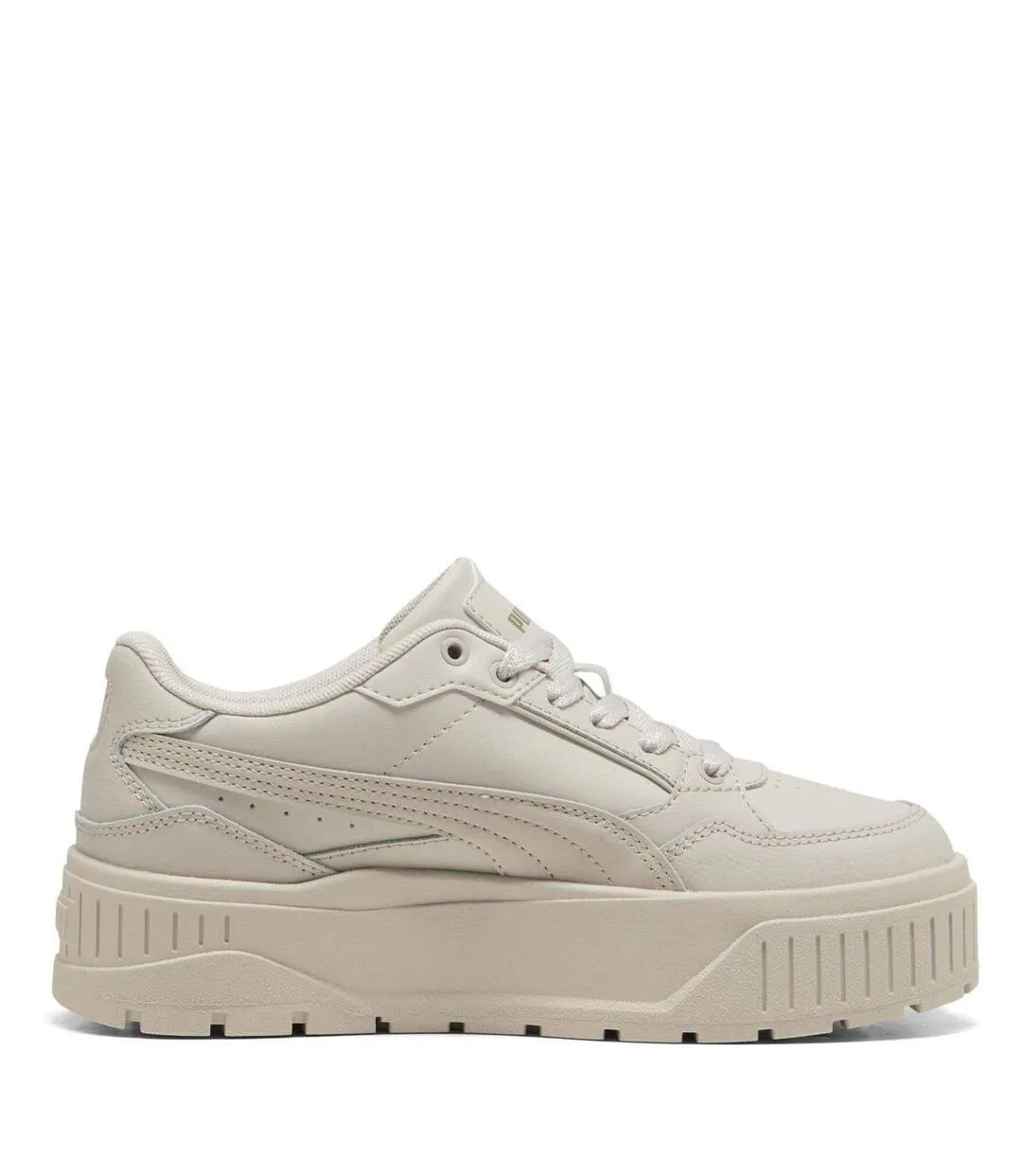 Womens/ladies Ii Jr Low Top Platform Trainers Silver Puma-4