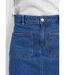 Jupe droite courte en jean 4 poches-4