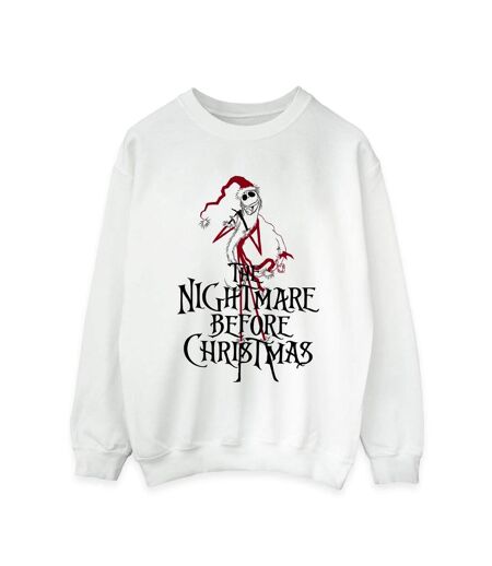 Disney Sweat Womens/Ladies The Nightmare Before Christmas Santa Sweatshirt (Blanc) - UTBI31873