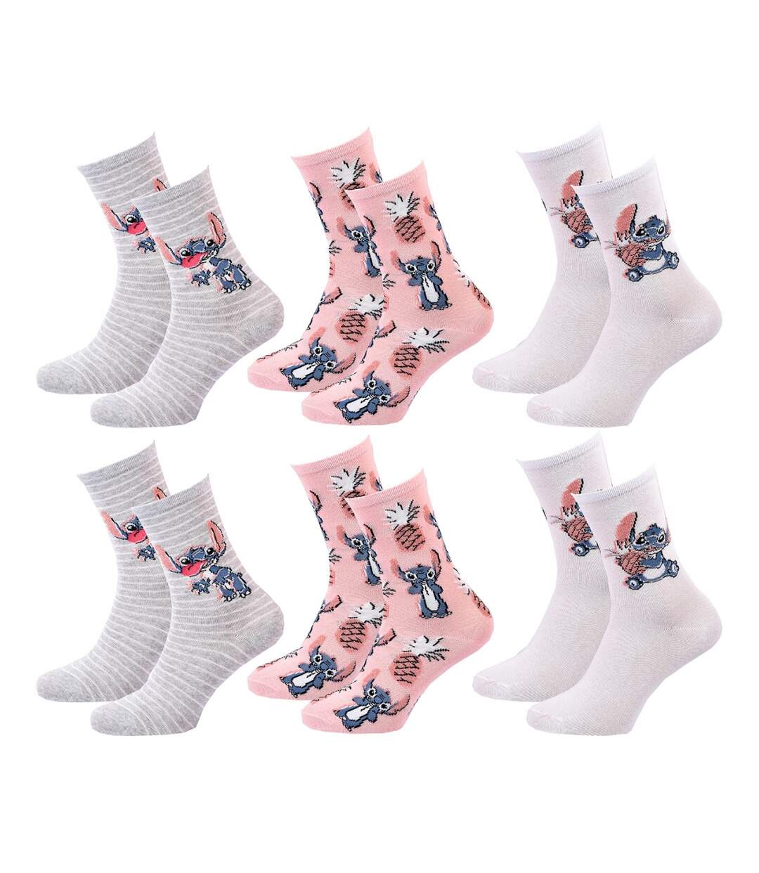 Chaussettes femme LICENCE Fantaisie-Assortiment modèles photos selon arrivages- - Pack de 6-1