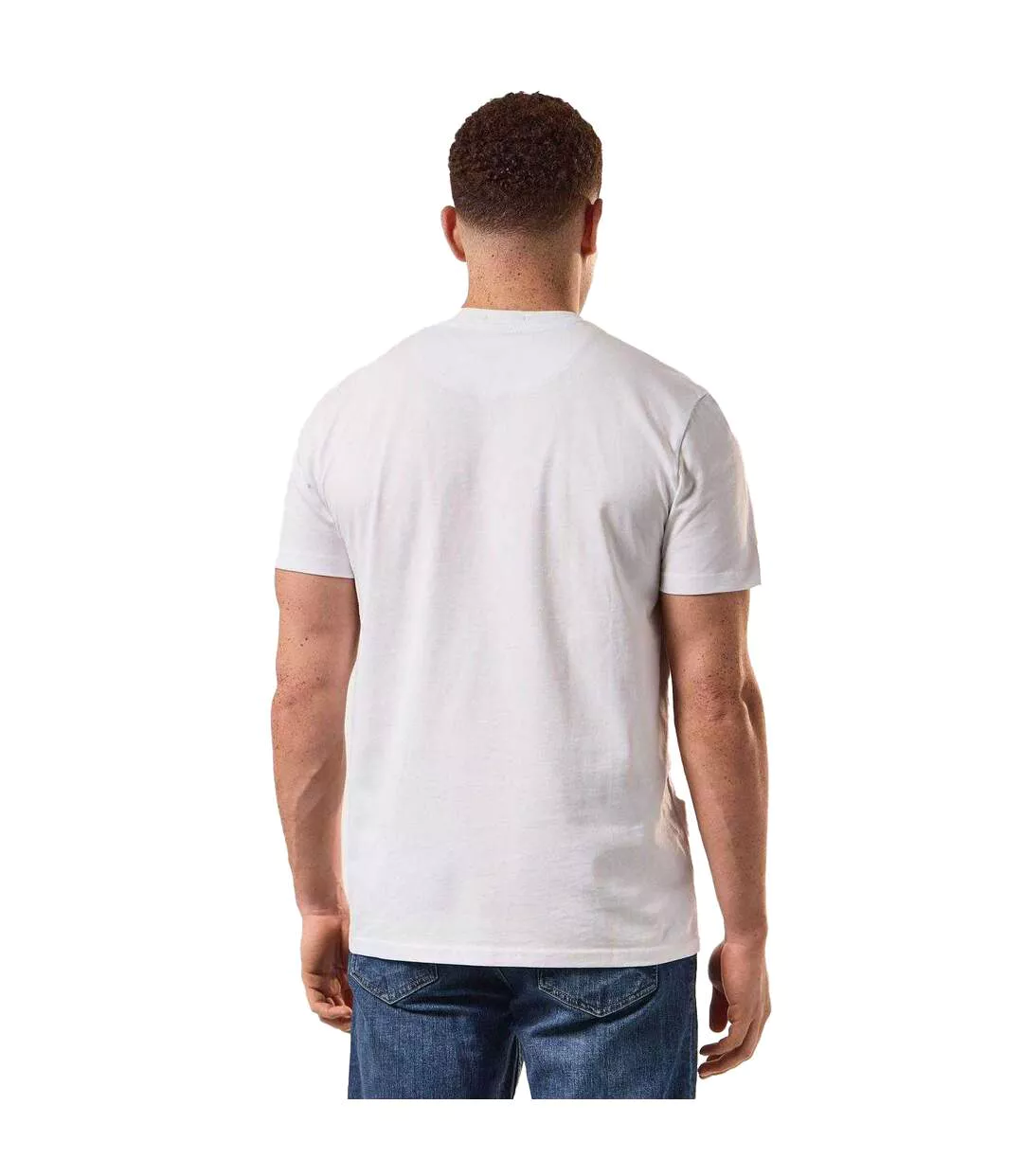 T-shirt Motif/style Attaque Massive Blue Lines Homme Blanc Weekend Offender-3