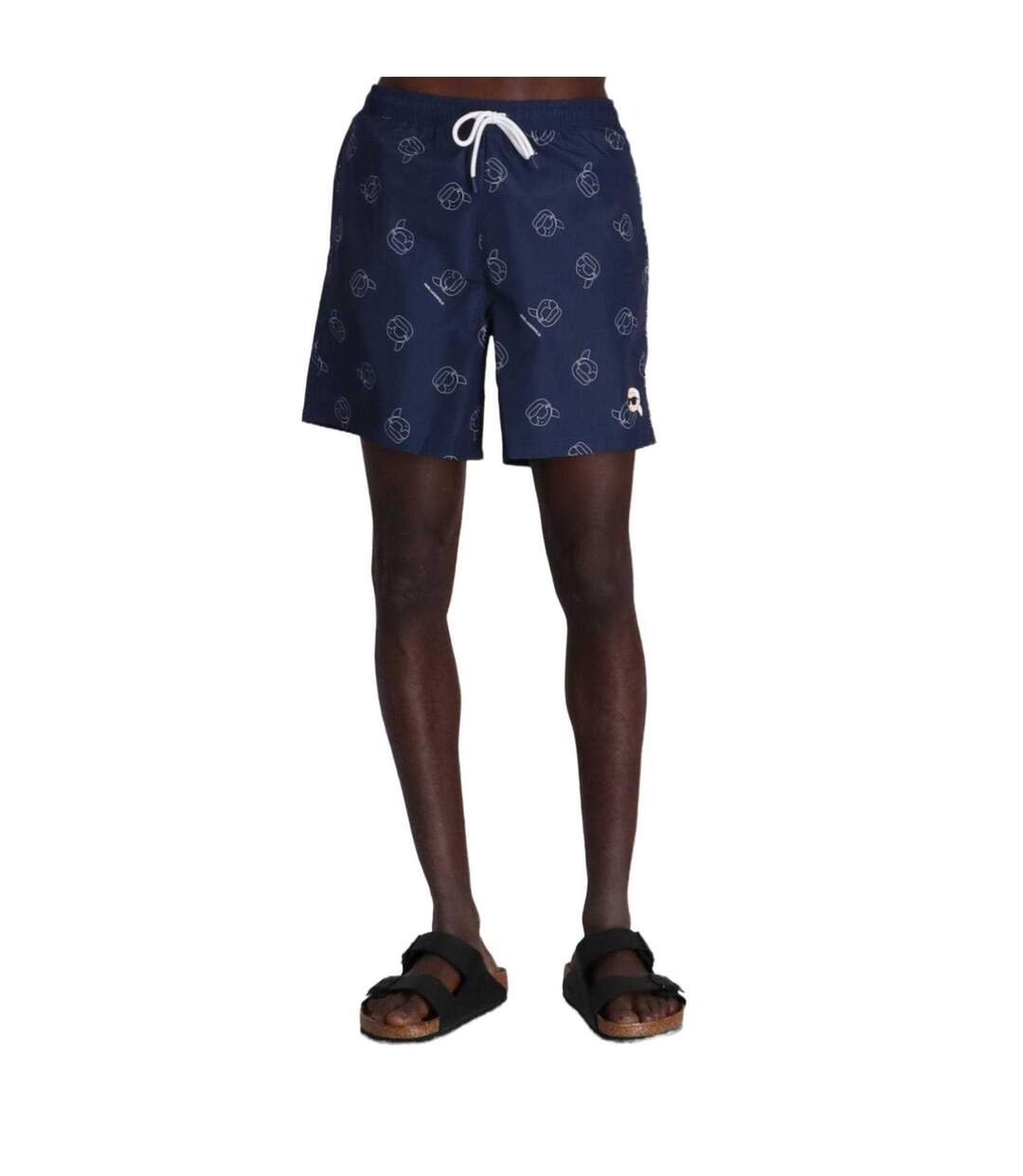 Short De Bain Motif/style Symbole Karlhead Homme Bleu Marine Karl Lagerfeld-4