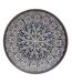 Lot de 6 Assiettes Plates en Céramique Inès 27cm Bleu-1