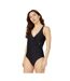 Debenhams Womens/Ladies Wrap One Piece Bathing Suit (Black) - UTDH5497
