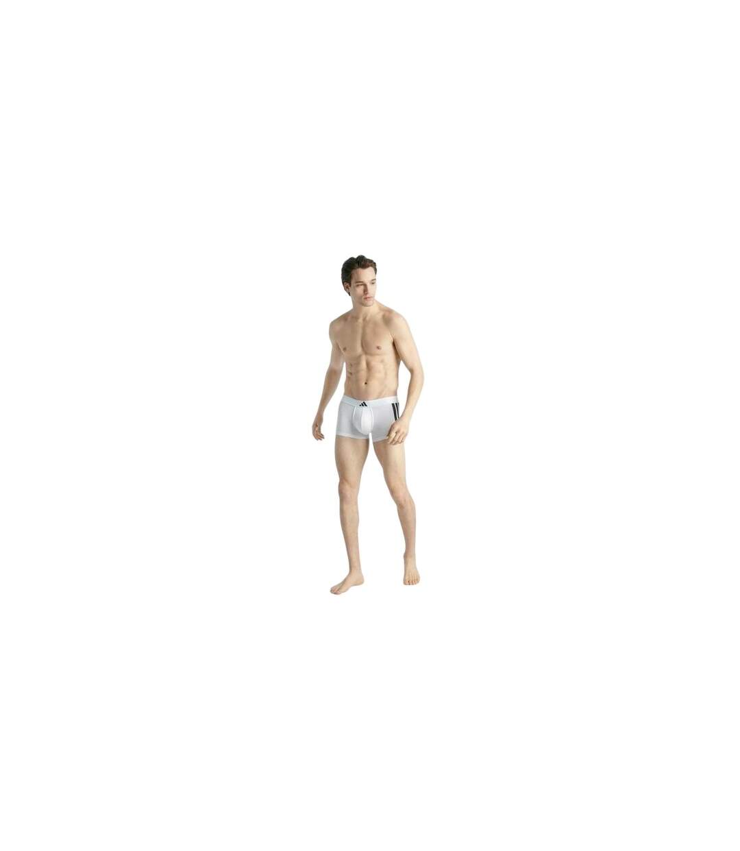 Lot De 2  Boxers Motif/style À Rayures Homme Noir Blanc Adidas-1