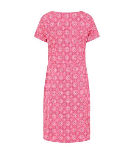 Robe Motif/style Bleuet Femme Rose Blanc Lazy Jacks