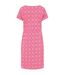 Robe Motif/style Bleuet Femme Rose Blanc Lazy Jacks-2