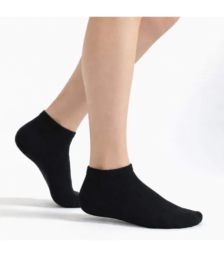 6 Pack Ladies Plain Sports Trainer Socks - Comfortable Everyday Ankle Socks