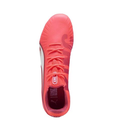 Mens King Ultimate Firm Ground Football Boots Glowing Red Puma