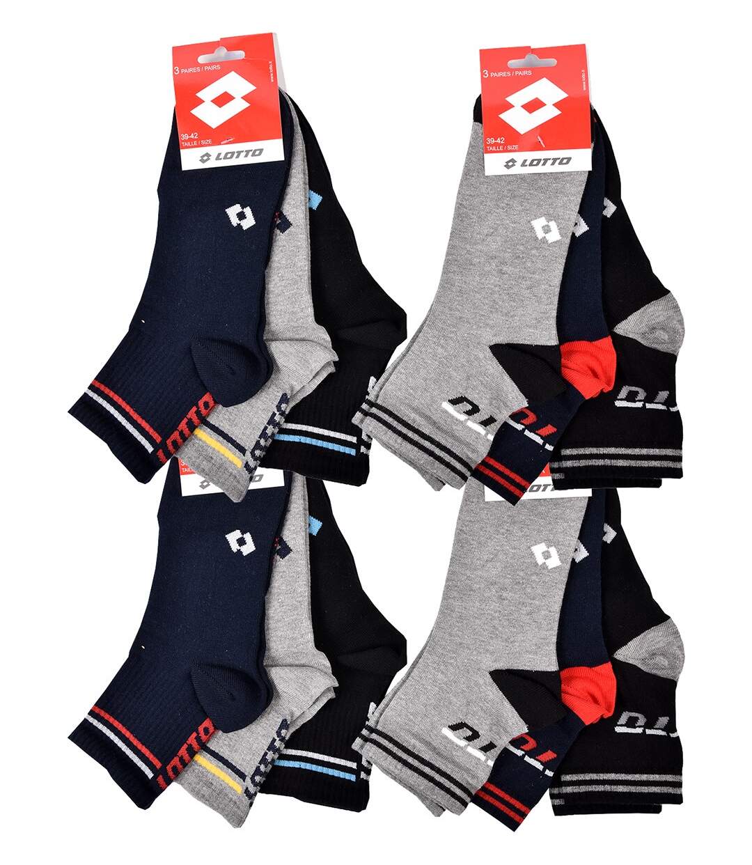 Chaussettes Homme LOTTO Pack de 12 paires QUARTER 4614