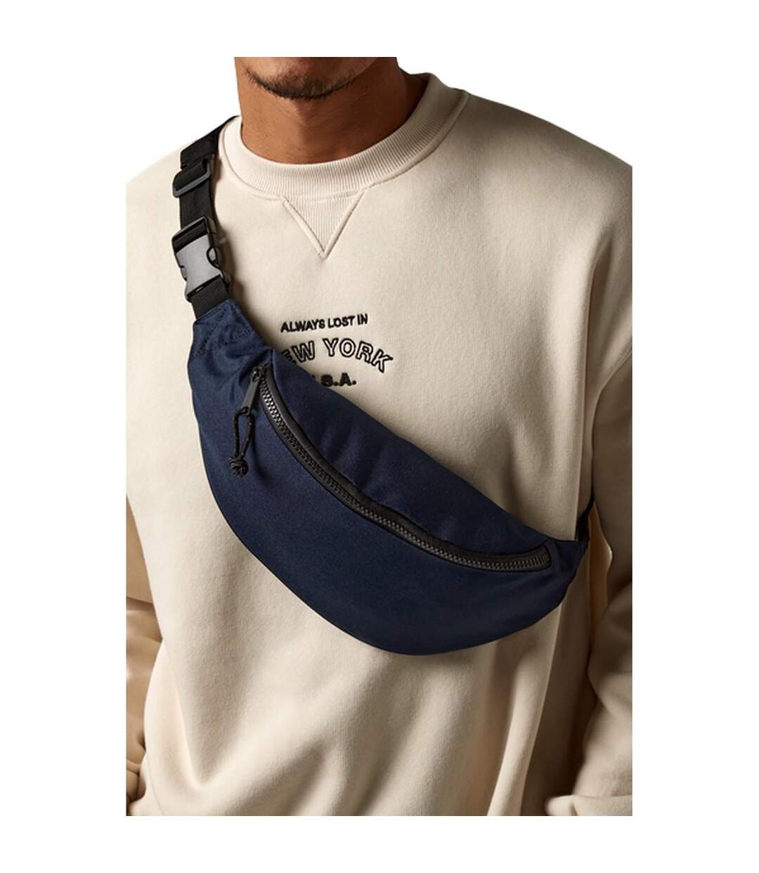 Sac Banane Adulte Taille Unique Bleu Marine Bagbase-2