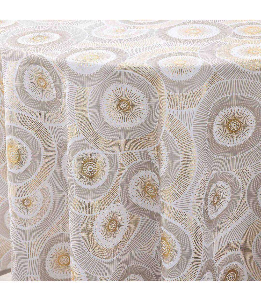 Nappe Imprimé Métallisé Eclipse 180cm Blanc-2